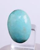 1.5cms GEM NATURAL TURQUOISE SCENIC CABOCHON RARE PERU PENDANT JEWELRY BB193