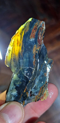 44 grams GEM BLUE OPAL PERU SLAB SCENIC SEASCAPE MINERAL SPECIMEN OB111