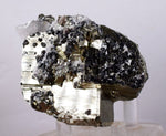 6.5cms PYRITE CUBIC QUARTZ CALCITE PERU SHINY CRYSTALS MINERAL COLLECTOR MB21