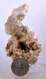 8.5cms CALCITE WITH QUARTZ CRYSTALS PERU SHINY MINERAL SPECIMEN COLLECTOR GB08