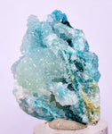 3.9cms DRUZY CHRYSOCOLLA MALACHITE QUARTZ LILY MINE PERU MINERAL SPECIMEN DB101