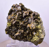 7cms APATITE SIDERITE QUARTZ CRYSTALS CHALCOPYRITE BORNITE PYRITE PERU AB189