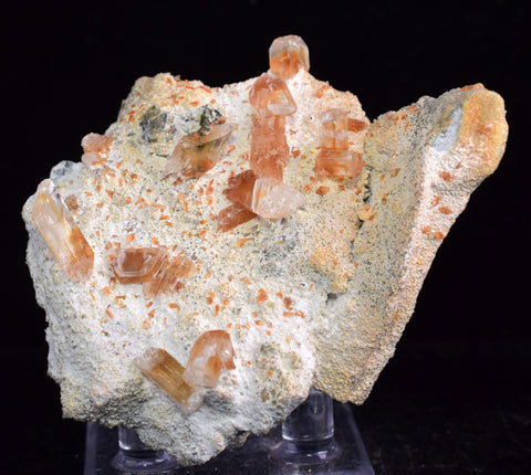 6.5cms LIMONITE IN SELENITE CRYSTAL COLLECTOR PERU MINERAL SPECIMEN TB103