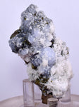 6.1cm  BLUE DOLOMITE SELLAITE CRYSTALS CHALCOPYRITE QUARTZ CALCITE PERU GB28