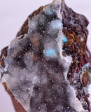 7.5cms DRUZY CHRYSOCOLLA QUARTZ LILY MINE PERU COPPER 2000 DISCOVERY DB25