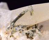 12.3cms QUARTZ EPIDOTE CRYSTAL MINERAL SPECIMEN QB109