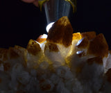 11cms STALACTITE QUARTZ HEMATOID GOETHITE LIMONITE PERU MINERAL SPECIMEN QB83