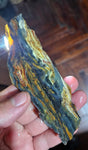 84 grams GEM BLUE OPAL PERU SLAB SCENIC SEASCAPE MINERAL SPECIMEN OB110