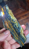 84 grams GEM BLUE OPAL PERU SLAB SCENIC SEASCAPE MINERAL SPECIMEN OB110