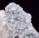 7.3cms DRUZY QUARTZ SHINY CALCITE NATURAL CRYSTAL PERU MINERAL SPECIMEN QB46