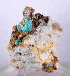 5.4cms CHRYSOCOLLA MALACHITE SELENITE CRYSTALS PERU QUARTZ CALCITE CB28