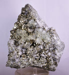 16cms PYRITE CUBIC QUARTZ FLUORITE PERU SHINY CRYSTALS MINERAL MB128