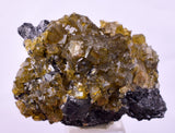 3.1cms GEMMY BARITE GOLDEN CRYSTALS PERU SHINY TRANSLUCENT MINERAL EB85