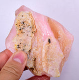 115 grams GEM PINK OPAL PERU ROUGH ANGEL SKIN TRANSLUCENT CORAL COLOR PB61
