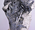 12cms STIBNITE QUARTZ CRYSTAL PERU MINERAL SPECIMEN COLLECTOR MB117