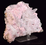 14cms RHODOCHROSITE ROSETTE QUARTZ PERU SPHALERITE JORDANITE ? CRYSTALS RBZ417