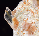 6.5cms LIMONITE IN SELENITE CRYSTAL COLLECTOR PERU MINERAL SPECIMEN TB103