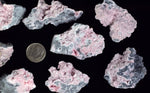LOT 10 RHODOCHROSITE ROSETTE PERU PINK CRYSTALS HUANZALA MINE MINERAL RB582