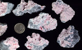 LOT 10 RHODOCHROSITE ROSETTE PERU PINK CRYSTALS HUANZALA MINE MINERAL RB582