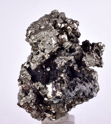 4.6cms PYRITE PYRRHOTITE PERU SHINY CRYSTALS SAMPLE MINERAL SPECIMEN MB77
