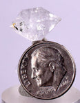 1.5cms HERKIMER DIAMOND ANTHRAXOLITE CRYSTALS MINERAL SPECIMEN PERU QB22