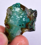 13grs GEM SILICA CHRYSOCOLLA LILY MINE PERU CHALCEDONY QUARTZ BLUE ROUGH SB145