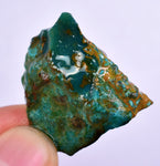 11.5grs GEM SILICA CHRYSOCOLLA LILY MINE PERU CHALCEDONY QUARTZ BLUE ROUGH SB150