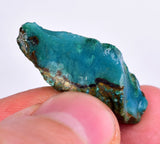 5.5grs GEM SILICA CHRYSOCOLLA LILY MINE PERU CHALCEDONY QUARTZ BLUE ROUGH SB156