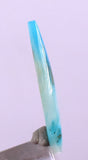 2ct GEM BLUE OPAL SCENIC CABOCHON PERU SEASCAPE PENDANT JEWELRY BB131