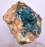 6.9cms DRUZY CHRYSOCOLLA QUARTZ PERU COPPER MINERAL SPECIMEN COLLECTOR DB87