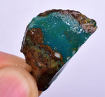 4grs GEM SILICA CHRYSOCOLLA LILY MINE PERU CHALCEDONY QUARTZ BLUE ROUGH SB154