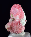 1.7cms RHODOCHROSITE PYRITE FLUORITE CHINA CRYSTAL RHOMBOHEDRAL MINIATURE RB637