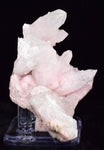 7.2cms RHODOCHROSITE ROSETTE QUARTZ PERU PINK CRYSTALS NEEDLES MINERAL RBZ462