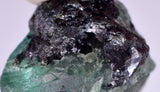 2cms GEOCRONITE GREEN FLUORITE CRYSTAL PERU MILPO ATACOCHA PERU SHINY KB37