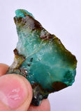13grs GEM SILICA CHRYSOCOLLA LILY MINE PERU CHALCEDONY QUARTZ BLUE ROUGH SB145