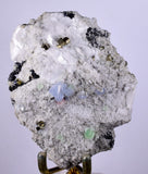 8.8ms  GREEN BLUE FLUORITE PYRITE CRYSTAL PERU HUANZALA MINE SHINY KB18