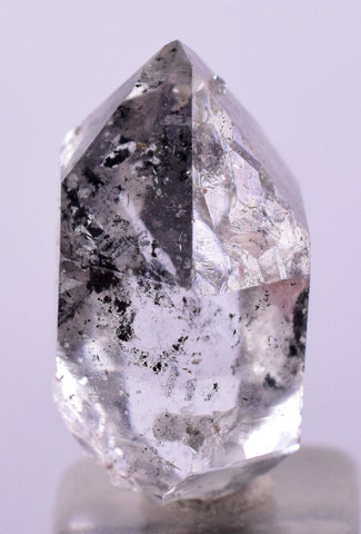 1.7cms HERKIMER DIAMOND ANTHRAXOLITE CRYSTALS MINERAL SPECIMEN PERU QB19