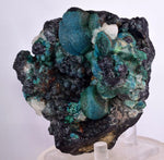 7.9cms DRUZY CHRYSOCOLLA QUARTZ MALACHITE BOTRYOIDAL PERU MINERAL SPECIMEN DB84