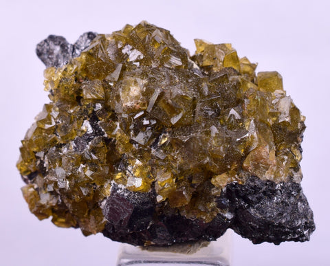 3.1cms GEMMY BARITE GOLDEN CRYSTALS PERU SHINY TRANSLUCENT MINERAL EB85