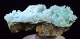 4cm SHATTUCKITE ON SELENITE PICKERINGITE CRYSTAL BI COLOR PERU CHRYSOCOLLA  TB69