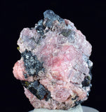 3.3cms RHODOCHROSITE GALENA PYRITE CHINA CRYSTAL RHOMBOHEDRAL MINIATURE RB658