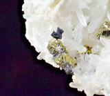 2.1cm APATITE QUARTZ PYRITE DICKITE SCHEELITE ? PERU HUANZALA AB77