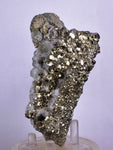 12cms PYRITE CUBIC QUARTZ FLUORITE PERU SHINY CRYSTALS MINERAL COLLECTOR MB126