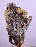 6.7cms APATITE SIDERITE QUARTZ CRYSTALS CHALCOPYRITE BORNITE PYRITE PERU AB62
