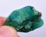 8.2grs GEM SILICA CHRYSOCOLLA LILY MINE PERU CHALCEDONY QUARTZ BLUE ROUGH SB143