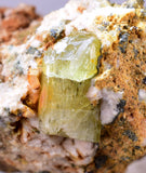 7.5cms YELLOW APATITE CRYSTALS IMILCHIL MOROCCO MINERAL SPECIMEN AB239