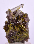 3.6cms PREMIUM EPIDOTE AXINITE QUARTZ CRYSTALS PERU AESTHETIC COLLECTOR CB137