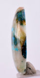 36.5cts  GEM SILICA CHRYSOCOLLA SCENIC LILY MINE PERU CABOCHON PENDANT BB318