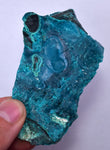 8cm GEM BLUE MALACHITE PERU TRANSLUCENT CHRYSOCOLLA BOTRYOIDAL CRYSTAL UB172