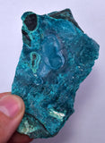 8cm GEM BLUE MALACHITE PERU TRANSLUCENT CHRYSOCOLLA BOTRYOIDAL CRYSTAL UB172